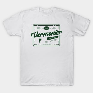 Original Vermonter Cool Vintage Dark Stamp Print Vermont Resident Gift T-Shirt